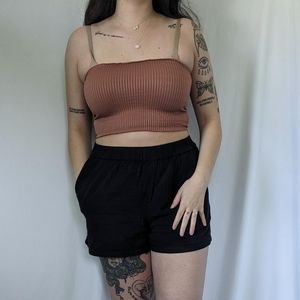New without tags Light brown/copper color ribbed tube top